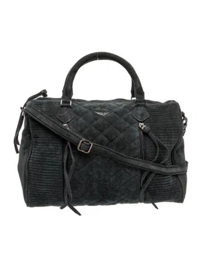 Pre-owned Zadig & Voltaire Quilted Top Handle Bag In Green