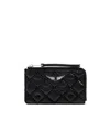 Zadig & Voltaire Quilted Wallet In Black