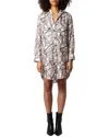 Zadig & Voltaire Rais Twill Wild Chaines Dress In Brown