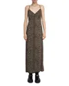 Zadig & Voltaire Ramelil Soft Leopard Print Dress In Metallic