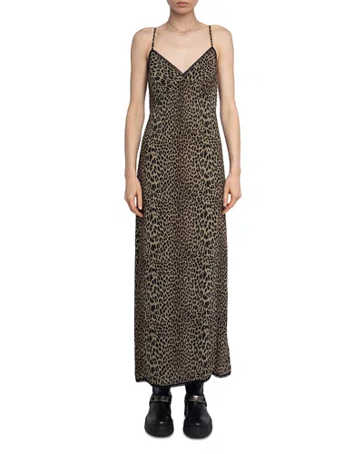 ZADIG & VOLTAIRE RAMELIL SOFT LEOPARD PRINT DRESS