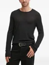 Zadig & Voltaire Raw-edge Long-sleeve Jumper In Black