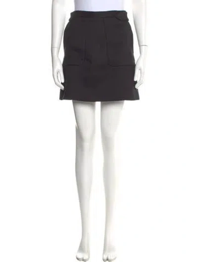 Pre-owned Zadig & Voltaire Raw-edge Trim Mini Skirt In Black