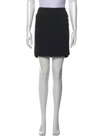 Pre-owned Zadig & Voltaire Raw-edge Trim Mini Skirt In Black
