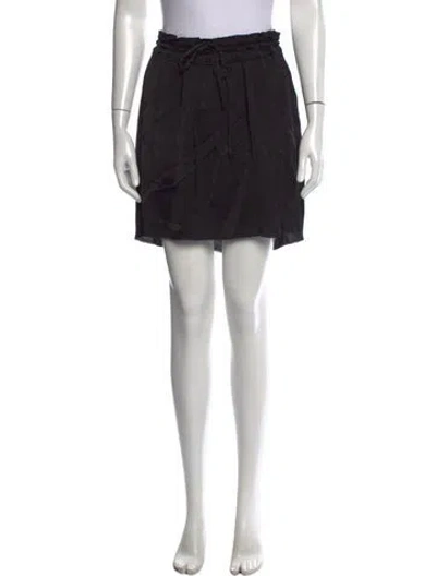 Pre-owned Zadig & Voltaire Raw-edge Trim Mini Skirt In Black