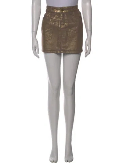 Pre-owned Zadig & Voltaire Raw-edge Trim Mini Skirt In Multi
