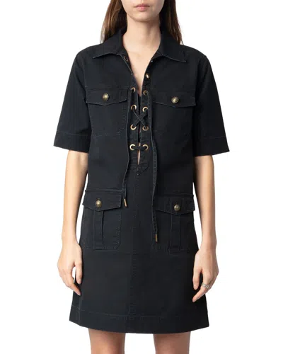 Zadig & Voltaire Record Utility Dress In Black