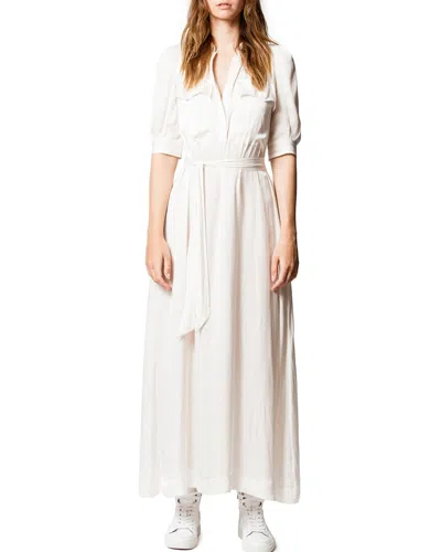 Zadig & Voltaire Remedy Satin Robe Longue En Po Dress