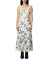 Zadig & Voltaire Womens Renaid Sleeveless Printed Cotton Maxi Dress Ecru