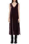 Zadig & Voltaire Lace-insert Midi Dress In Burgundy