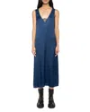 Zadig & Voltaire Renzo Satin Dress In Blue