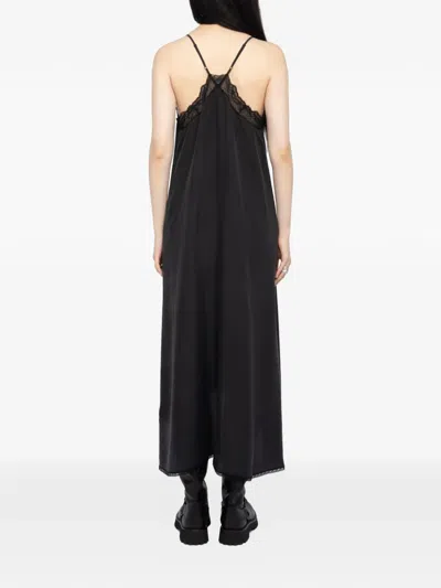 Zadig & Voltaire Renzo Satin-fabric Dress In Black