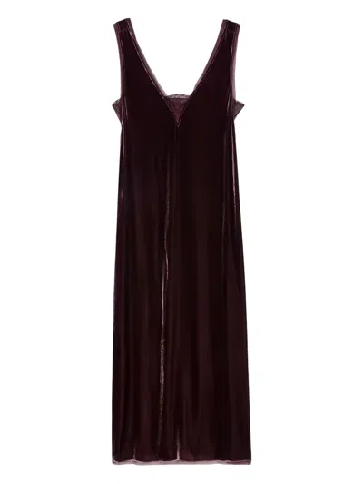 Zadig & Voltaire Renzo Velvet Dress In Brown