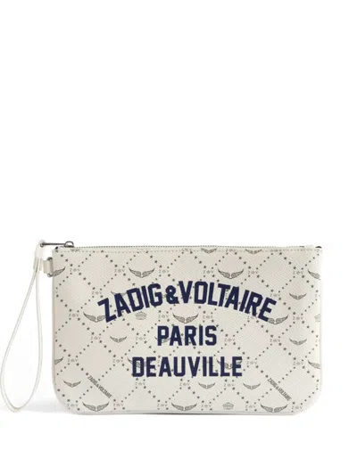 Zadig & Voltaire Resort Deauville Logo-print Pouch In White