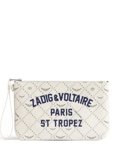 Zadig & Voltaire Resort St Tropez Logo-print Pouch In White