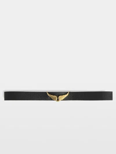 Zadig & Voltaire Reversible Rock Belt In Black