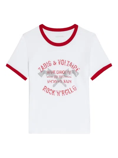 Zadig & Voltaire Rhinestone-embellished T-shirt In White