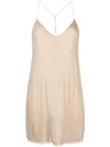 Zadig & Voltaire Rhinestone V-neck Minidress In Neutrals