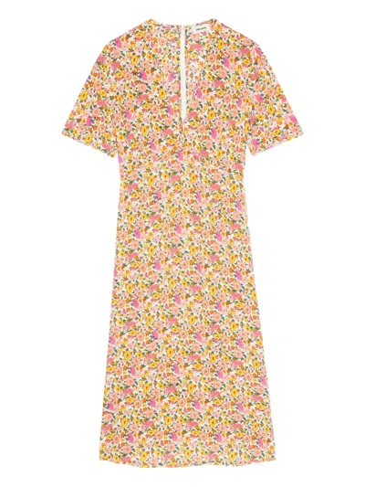Zadig & Voltaire Rhodral Floral-print Midi Dress In Multi