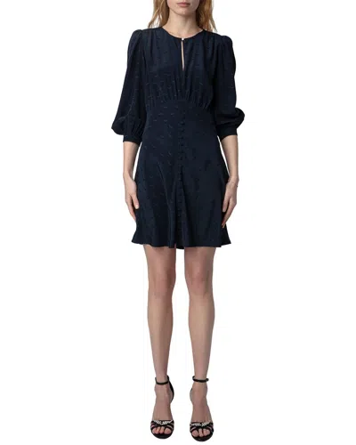 Zadig & Voltaire Rhodri Jac Wings Dress In Blue