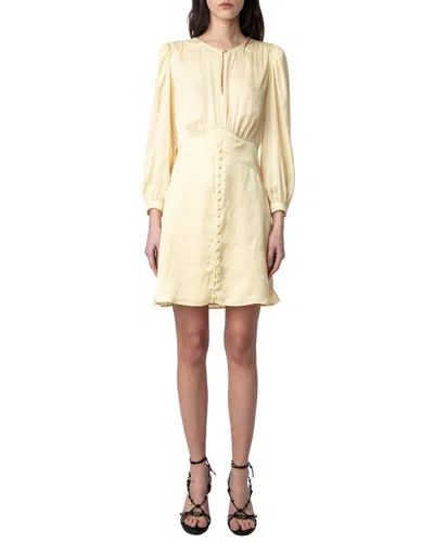 Zadig & Voltaire Rhodri Satin Dress In Yellow