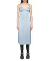 Zadig & Voltaire Womens Cloud Rialta Lace-embroidered Cut-out Satin Midi Dress Xs In Blue