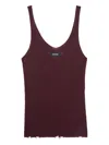 Zadig & Voltaire Ribbed Tank Top In Purple