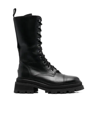 Zadig & Voltaire Ride Lace-up Boots In Black