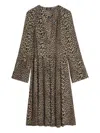 Zadig & Voltaire Rinas Leopard-print V-neck Mini Dress In Animal Print
