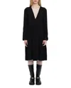 Zadig & Voltaire Rinas Plunge Neck Long Sleeve Dress In Black