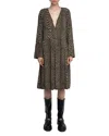 Zadig & Voltaire Rinas Leopard-print V-neck Mini Dress In Gray