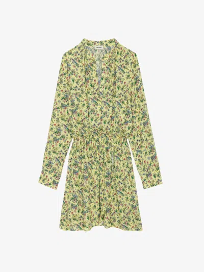 Zadig & Voltaire Rinka Soft Small Garden Dress In Yellow