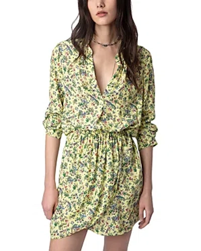 Zadig & Voltaire Rinka Floral Mini Dress In Cedra