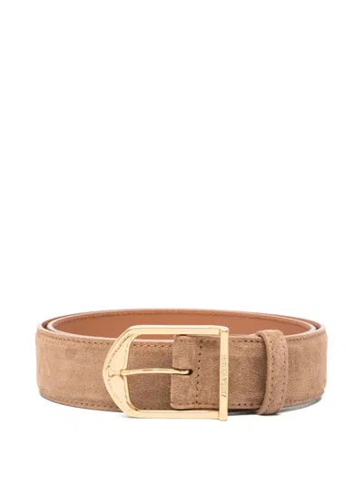 Zadig & Voltaire Rise Suede Belt In Brown