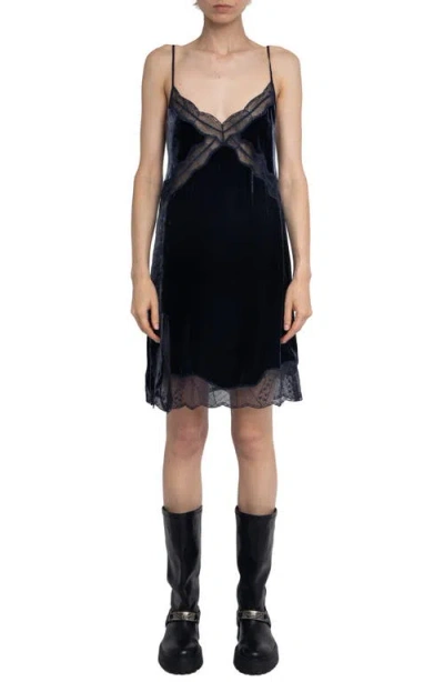 Zadig & Voltaire Rishi Velvet Dress In Black