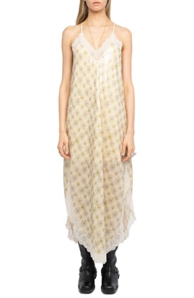Zadig & Voltaire Ristyl Mirror Flowers Sequin Slipdress In White