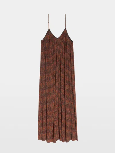 Zadig & Voltaire Womens Black Ristym Paisley-print Woven Maxi Dress Xs In Brown