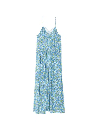 Zadig & Voltaire Ristym Floral-print Maxi Dress In Blue