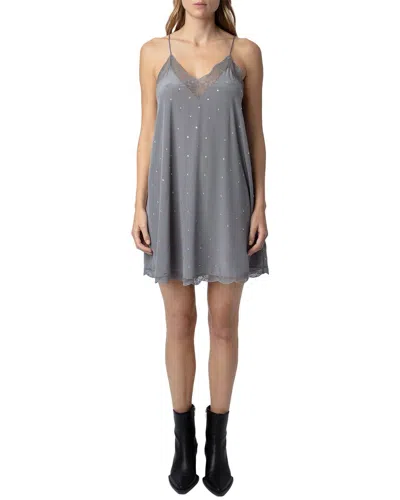 Zadig & Voltaire Ristyz Strass Dress In Gray