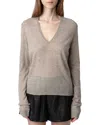 Zadig & Voltaire Rivy Cashmere Sweater In Gray