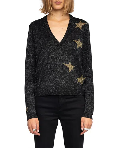 Zadig & Voltaire Rivyl V Neck Sweater In Black