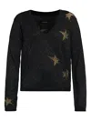 Zadig & Voltaire Rivy Stars Metallic Wool Blend Sweater In Black