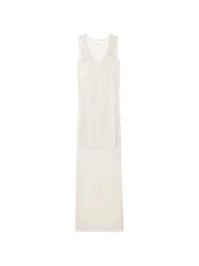 Zadig & Voltaire Riza Open-knit Wing-motif Maxi Dress In Neutral