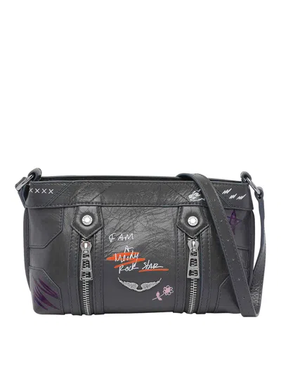 Zadig & Voltaire Road Sunny Mood Humberto Crossbody Bag In Gray