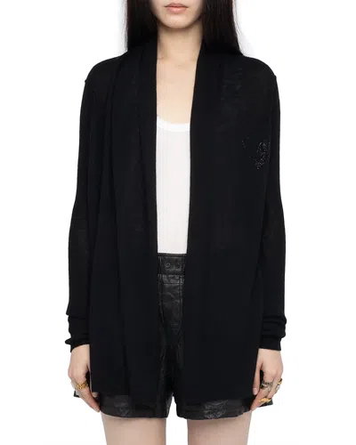 Zadig & Voltaire Robyn Cashmere Cardigan In Black