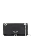 Zadig & Voltaire Rock Chain Shoulder Bag In Black