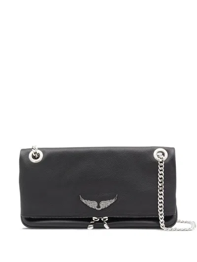 Zadig & Voltaire Rock Chain Shoulder Bag In Black