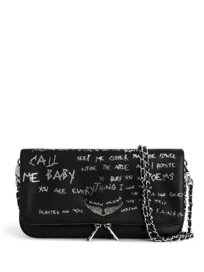 Zadig & Voltaire Rock Clutch Bag In Black