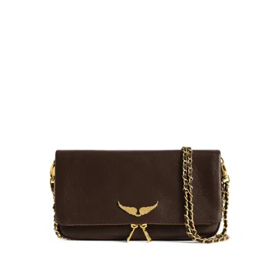 Zadig & Voltaire Rock Clutch Bag In Brown