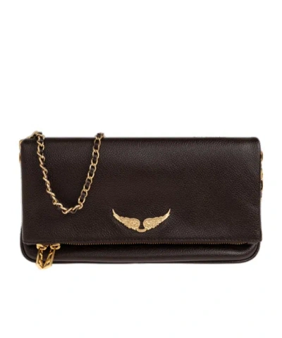 Zadig & Voltaire Rock Clutch Bag In Brown